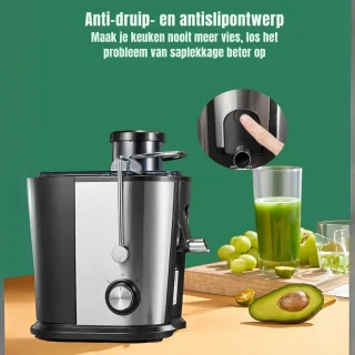 RVV® Sapcentrifuge Slowjuicer Zilver