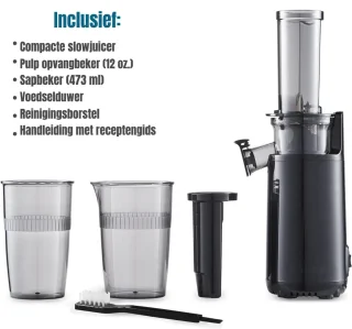 RVV® Slowjuicer Sapcentrifuge Zwart