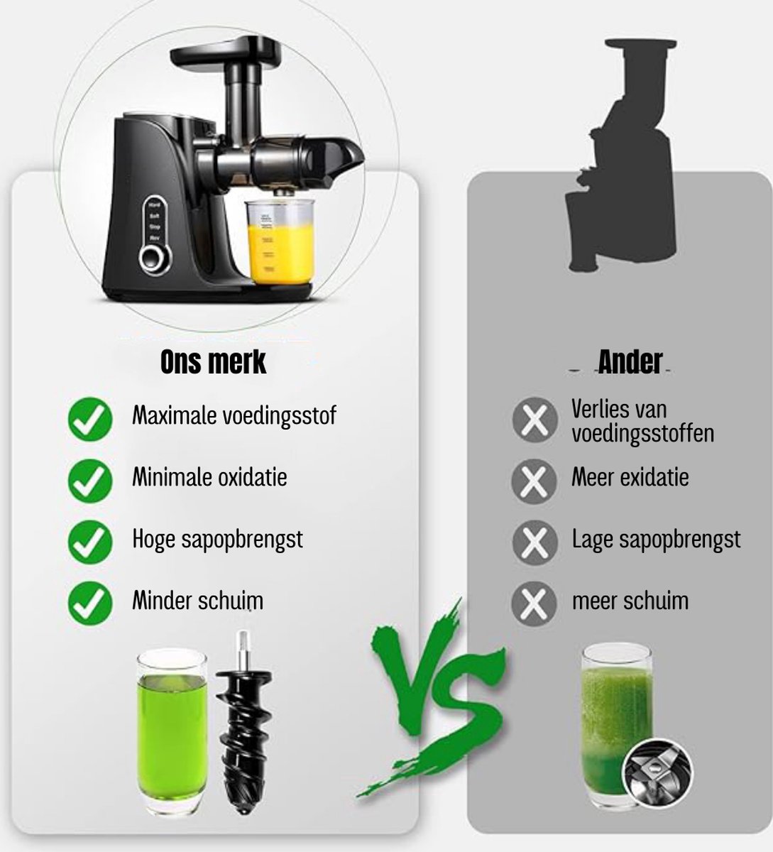 Sapcentrifuge Slowjuicer Zwart