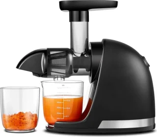 Sapmachine Slow Juicer Mat Zwart BPA-vrij met 2 Bekers