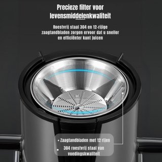 Wat vinden we goed aan de SCH® Sapcentrifuge Slowjuicer Zilver
