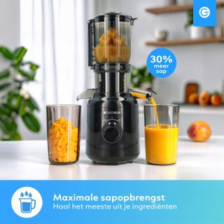 Silvergear Slowjuicer XL 1000ml Zwart