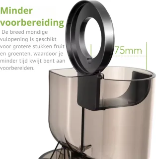 Slow Juicer Grijs 200W 75mm toevoergoot
