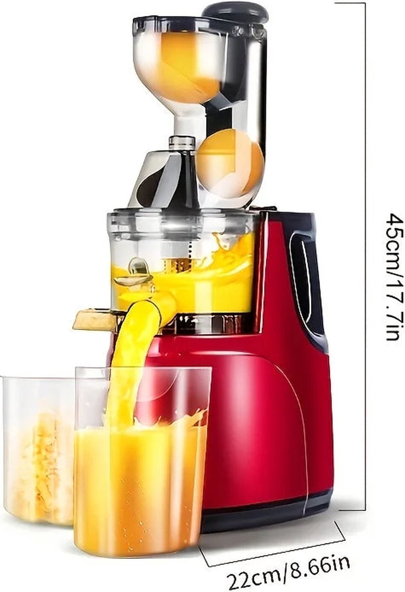 Slow Juicer Rood Cold Press Masticating Machine
