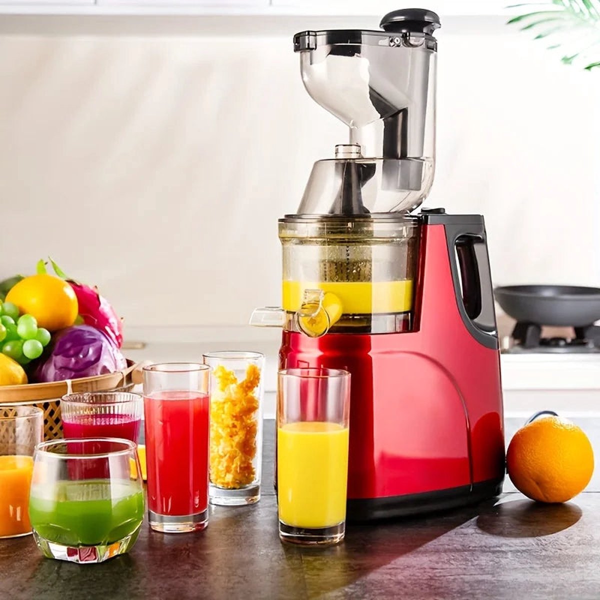 Slow Juicer Rood Cold Press Masticating Machine