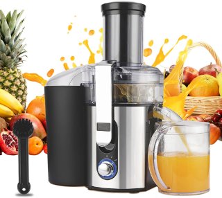 Slowjuicer 1000W Professioneel BPA-vrij RVS Sapcentrifuge
