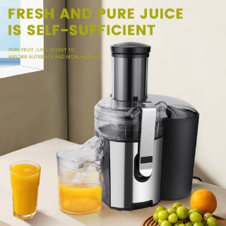 Slowjuicer 1000W Professioneel BPA-vrij RVS Sapcentrifuge