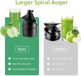 Slowjuicer 500ML 200W Zwart Met IJsfilter