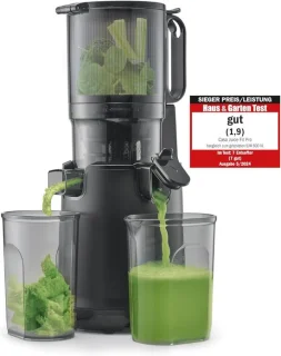 Slowjuicer BPA-vrij met pulpcontainer en grote vulopening