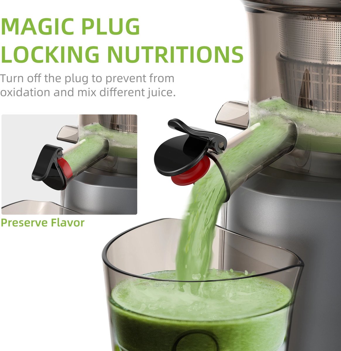 Slowjuicer Elektrisch Groenten en Fruit Blender Sapcentrifuge