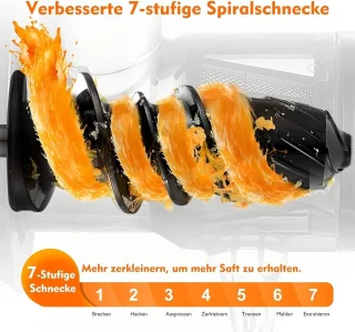 Slowjuicer Elektrische Sapcentrifuge Oranje