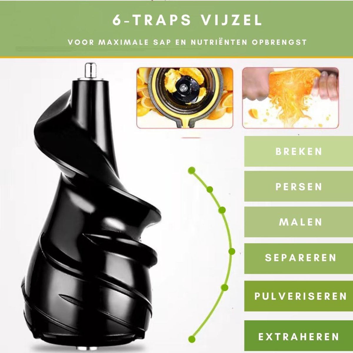 Slowjuicer Groente & Fruit Juicer