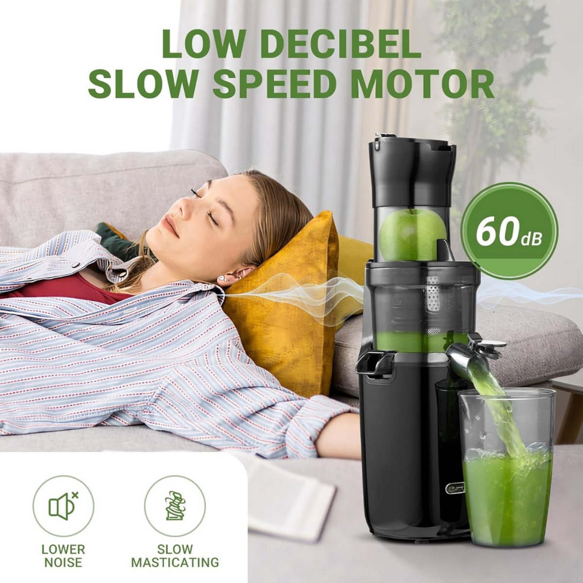 Slowjuicer Groenten- en Fruitpers BPA-vrij