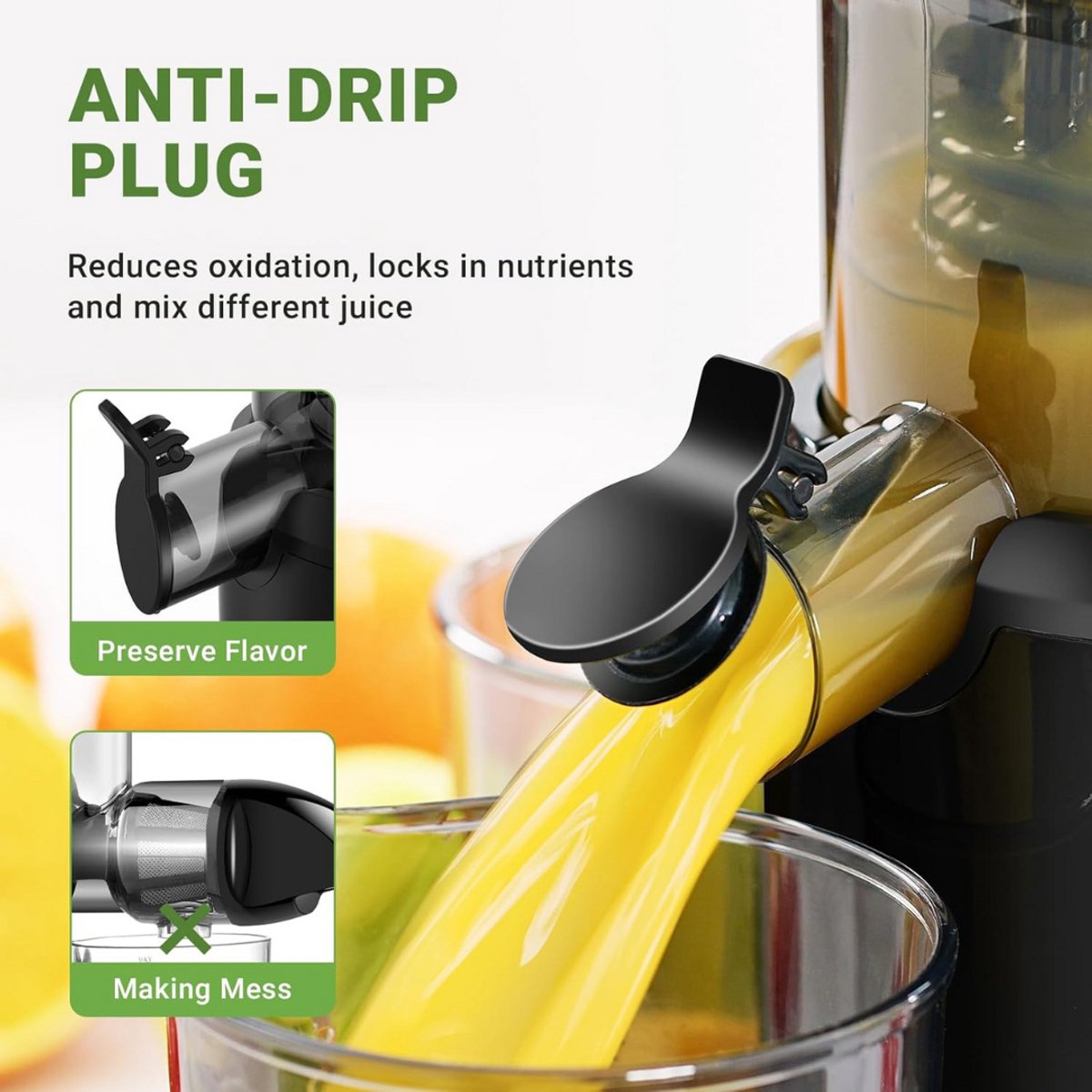 Slowjuicer Groenten- en Fruitpers BPA-vrij