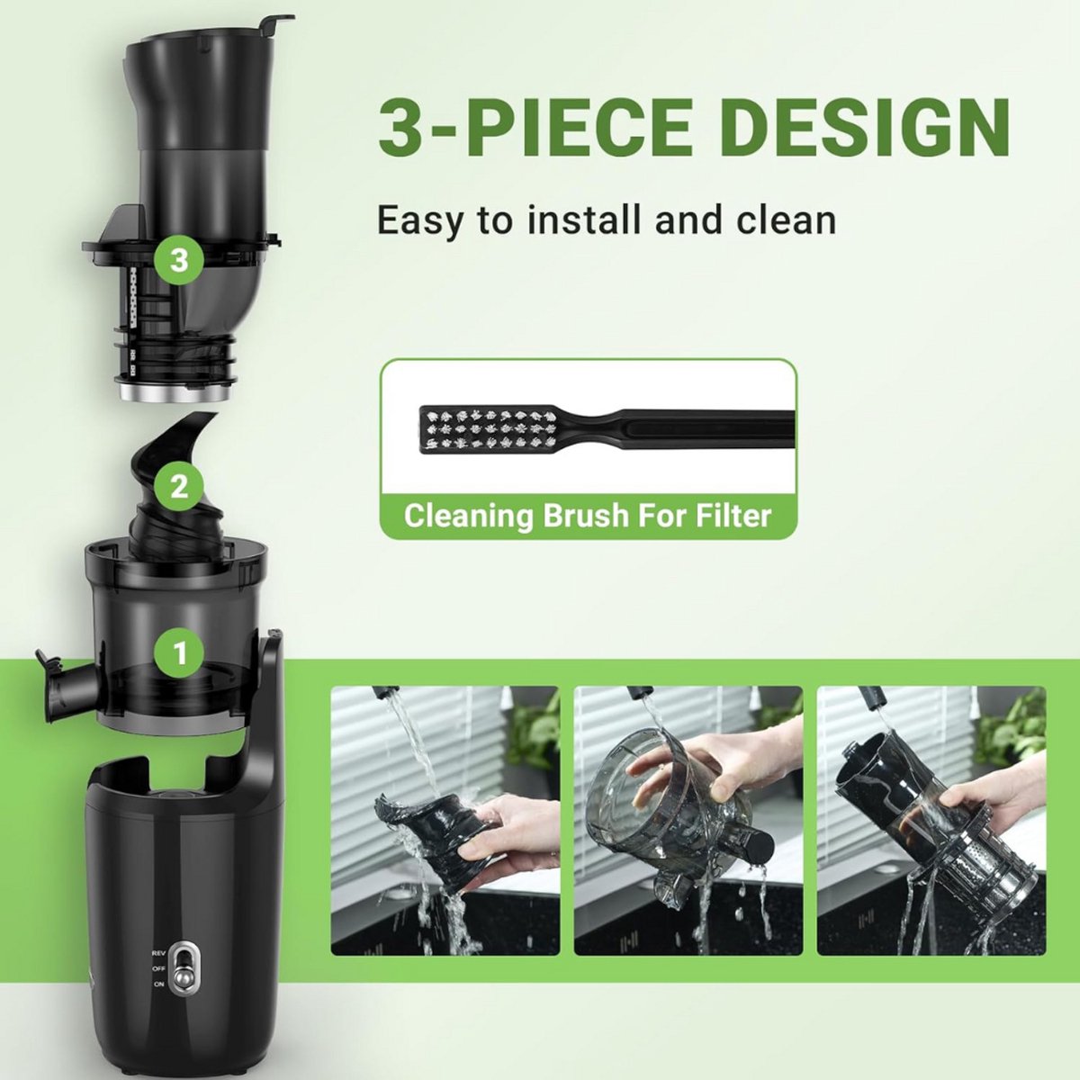 Slowjuicer Groenten- en Fruitpers BPA-vrij
