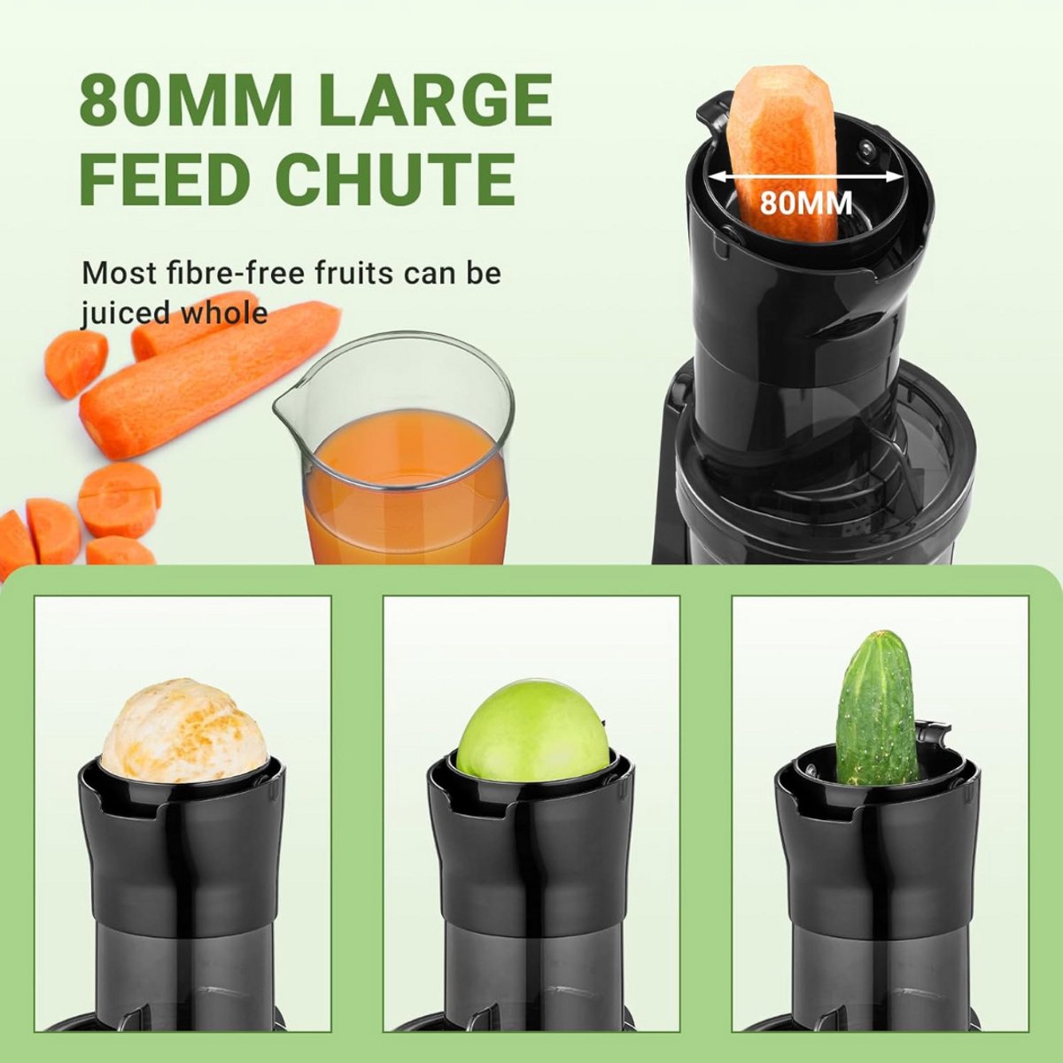 Slowjuicer Groenten- en Fruitpers BPA-vrij