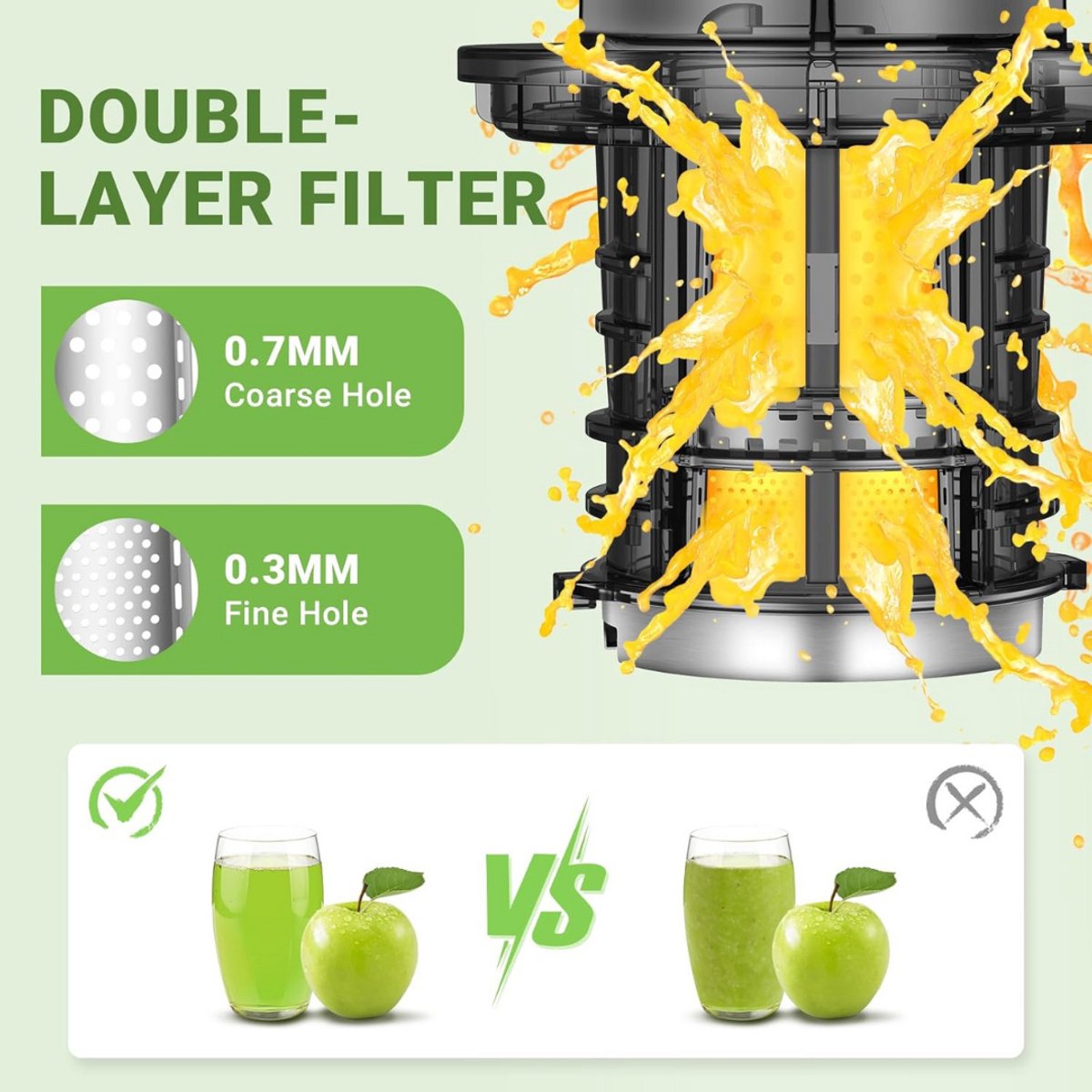 Slowjuicer Groenten- en Fruitpers BPA-vrij