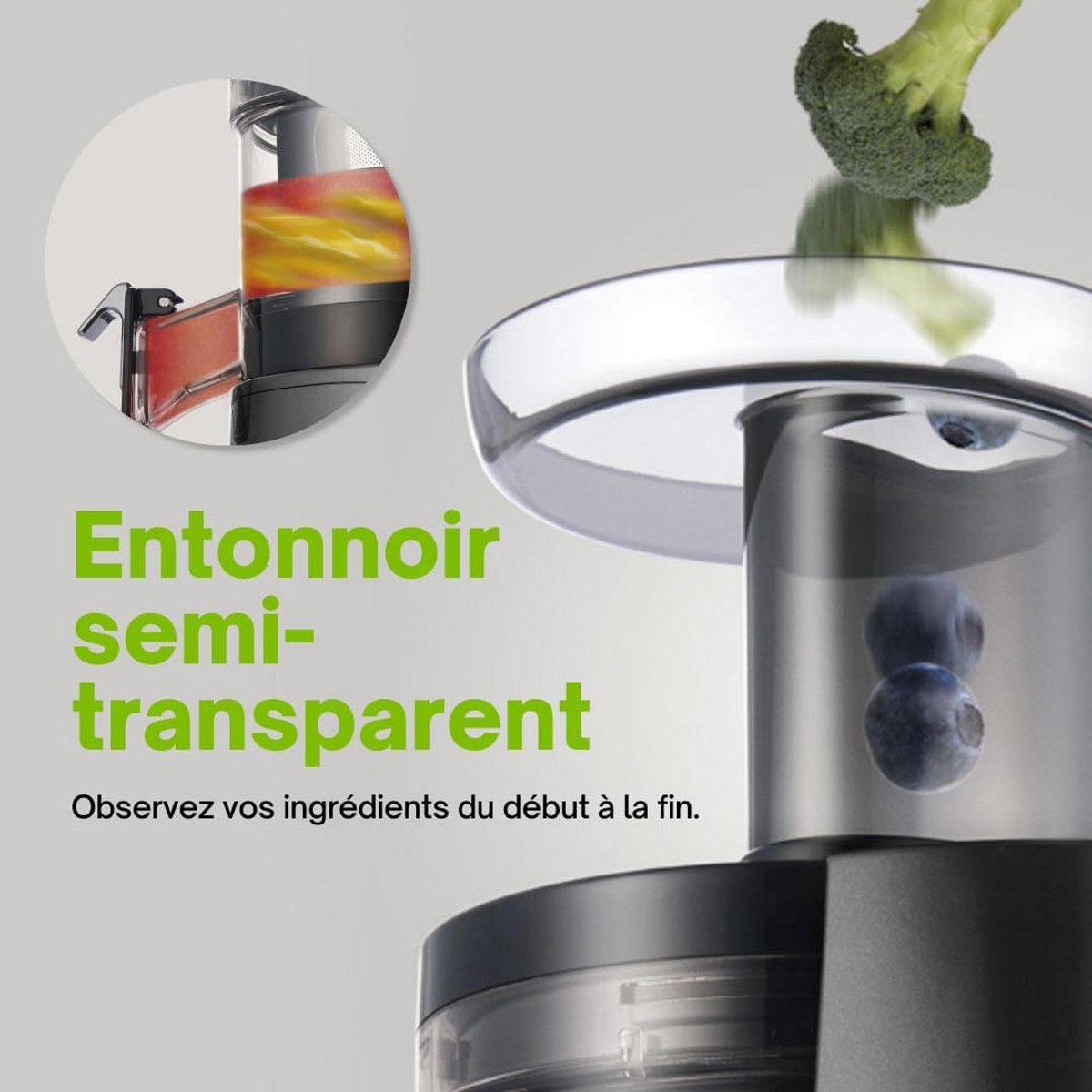 Slowjuicer Groenten- en Fruitpers BPA-vrij met Pulpcontainer
