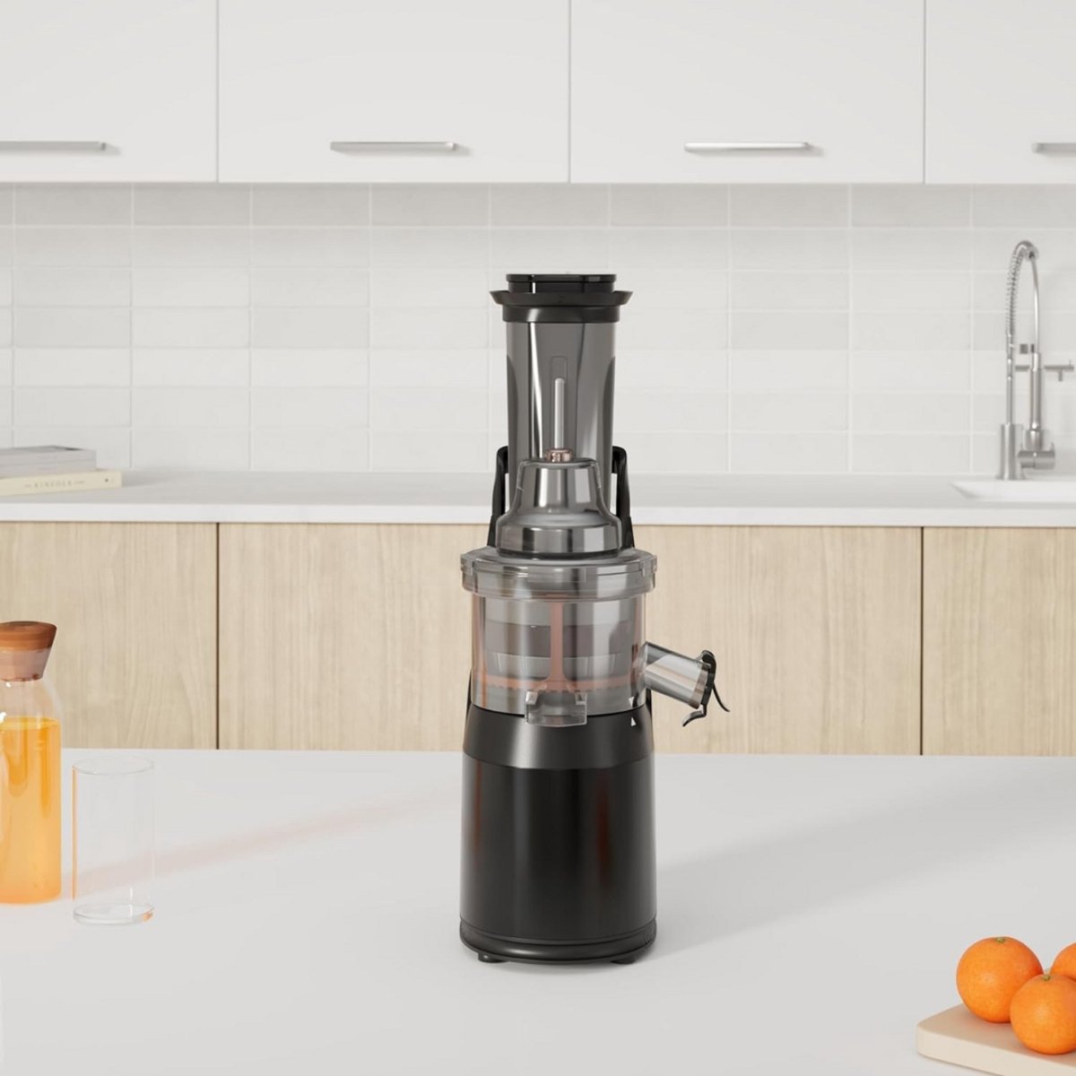 Slowjuicer Groenten- en Fruitpers BPA-vrij met Pulpcontainer