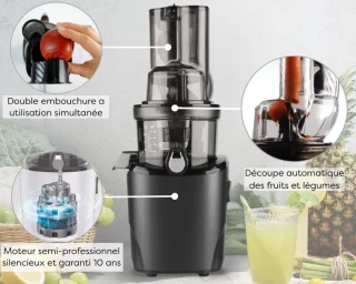 Slowjuicer Groenten en Fruitpers BPA Vrij met Pulpcontainer