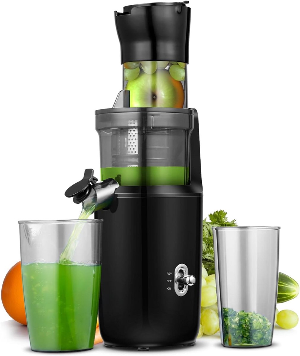 Slowjuicer Groenten- en Fruitpers BPA-vrij met Pulpcontainer