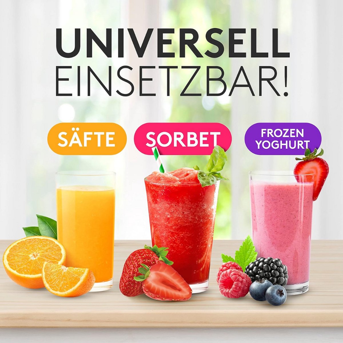 Slowjuicer Groenten- en Fruitpers BPA-vrij met Pulpcontainer
