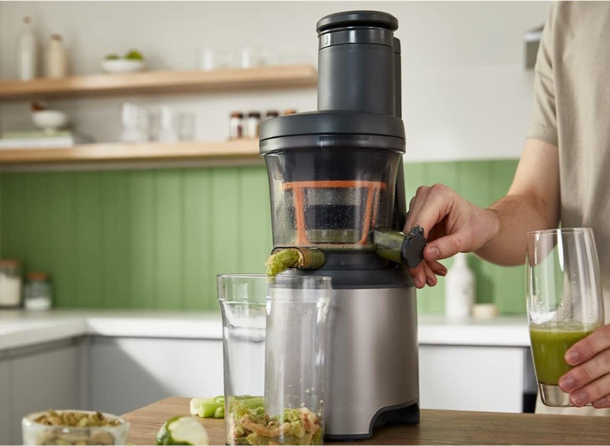 Slowjuicer Groenten en Fruitpers BPA Vrij met Pulpcontainer