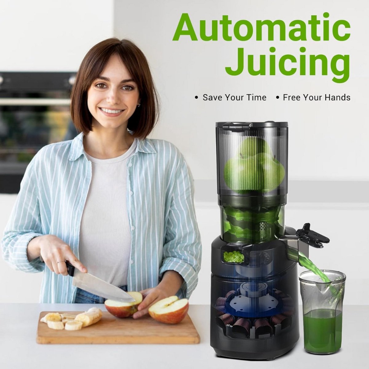 Slowjuicer Juicer Groenten Fruitpers BPA Vrij Met Pulpcontainer