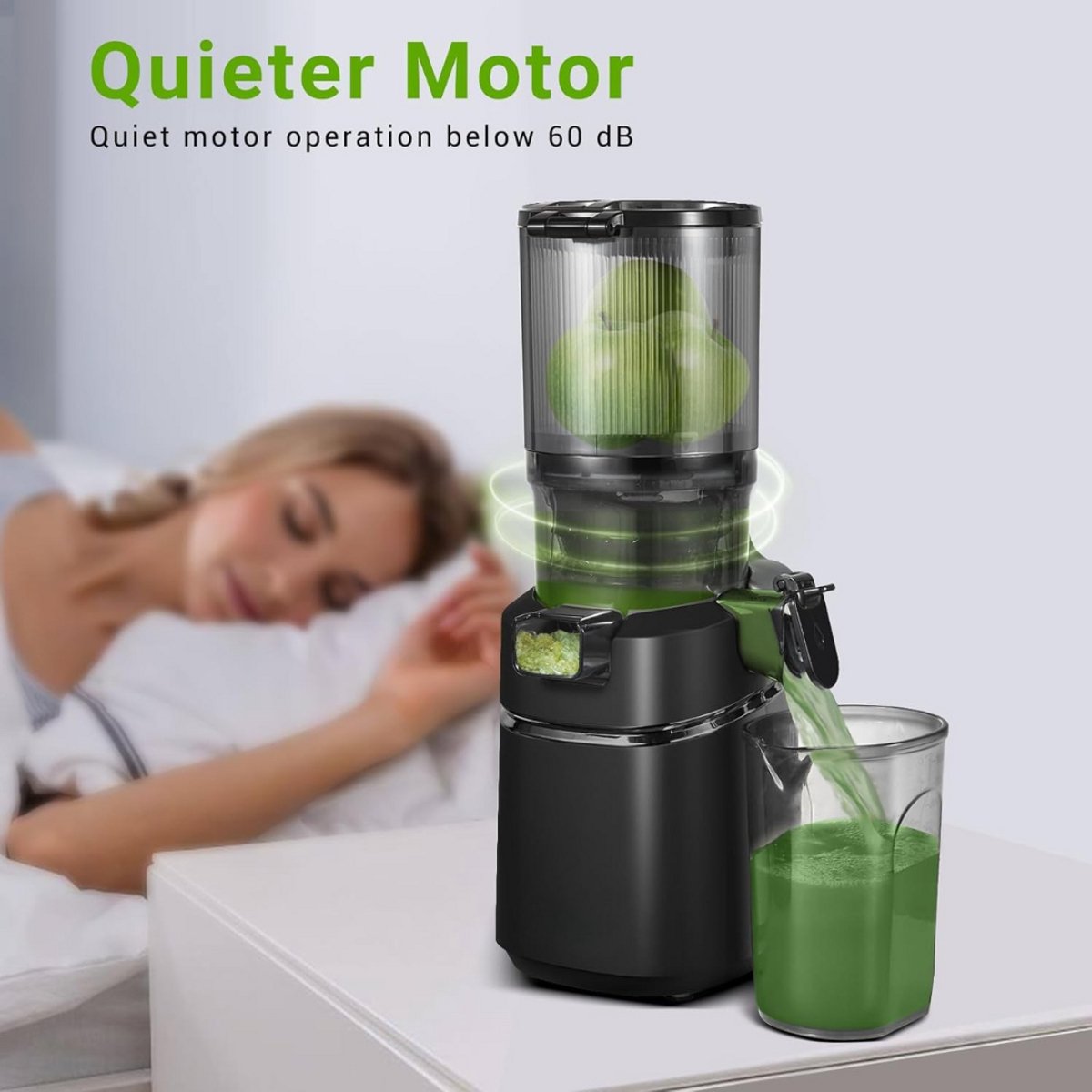 Slowjuicer Juicer Groenten Fruitpers BPA Vrij Met Pulpcontainer