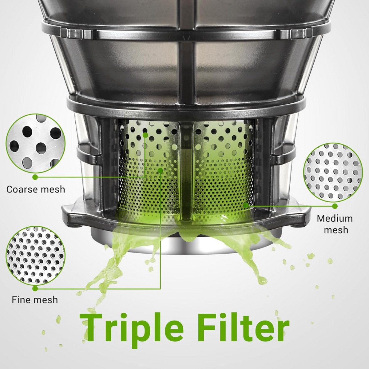 Slowjuicer Juicer Groenten Fruitpers BPA Vrij Met Pulpcontainer