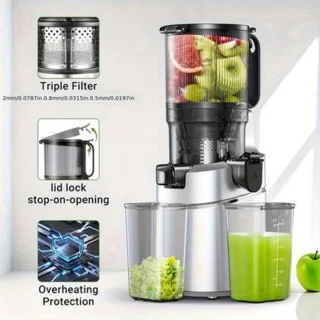 Slowjuicer – juicer – sapcentrifuge – sapmaker – slow extractor – zwart