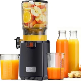 Slowjuicer met enkele schroef - zilver