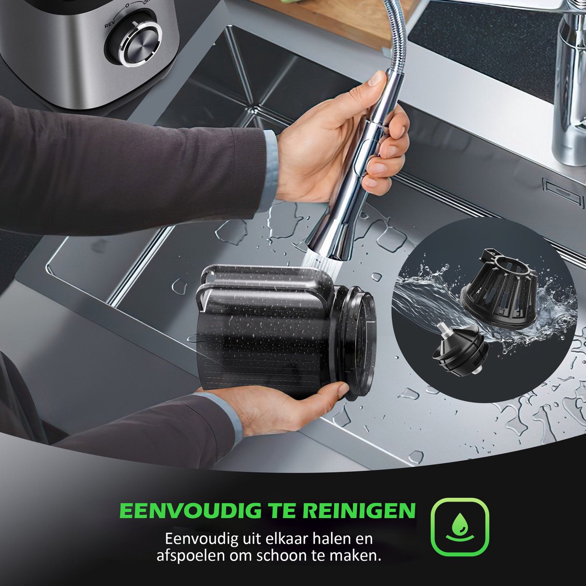 Slowjuicer Professional 1.8L 350W Zilver