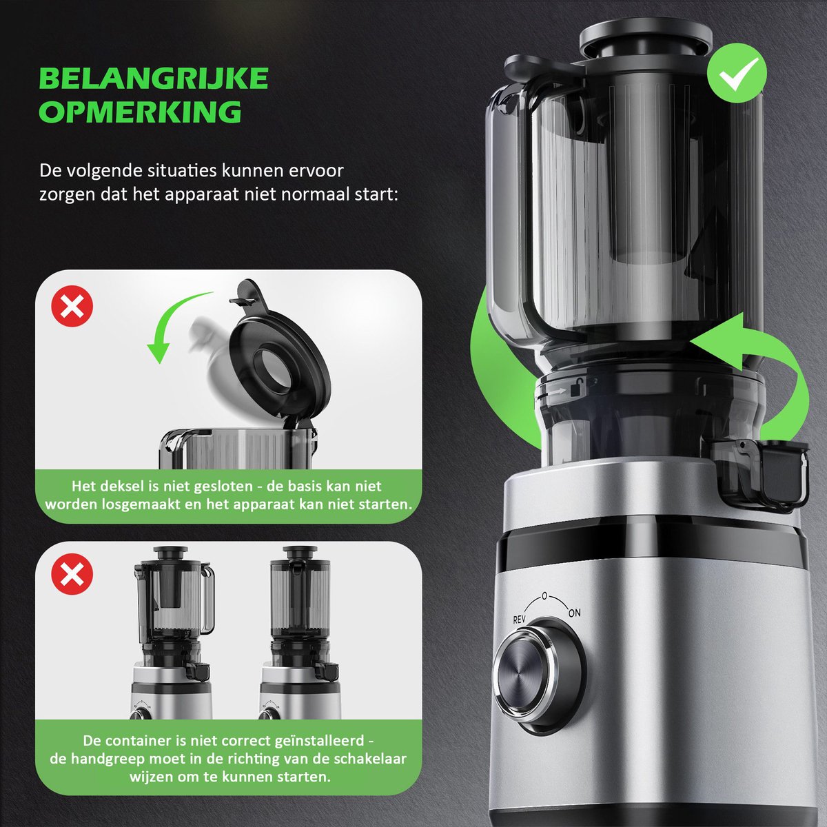 Slowjuicer Professional 1.8L 350W Zilver