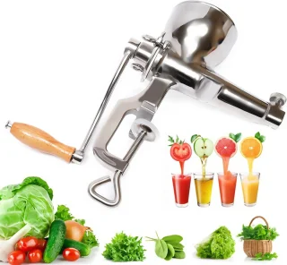 Slowjuicer RVS handmatig grijs compact Max 5.5