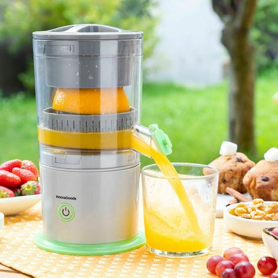 Slowjuicer sapcentrifuge elektrisch oplaadbaar voor binnen en buiten