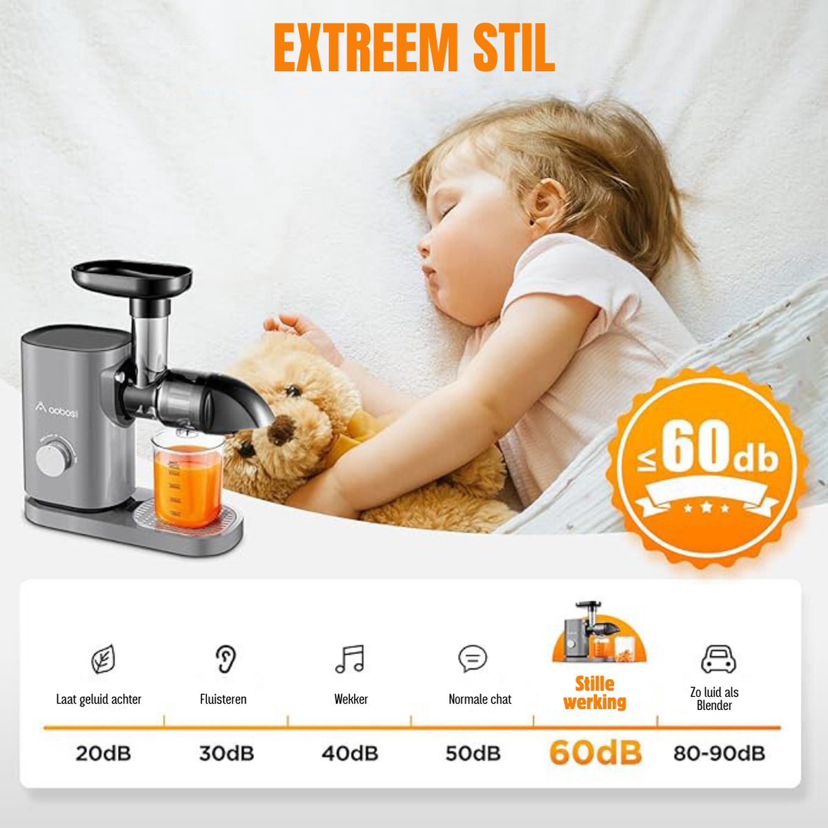 Slowjuicer Sapcentrifuge Grijs