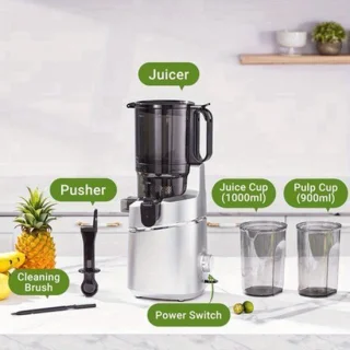 Slowjuicer – sapcentrifuge – sapmaker – slow extractor – zwart