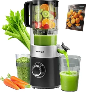 Slowjuicer sapcentrifuge vruchtenpers 18 liter zwart zilver