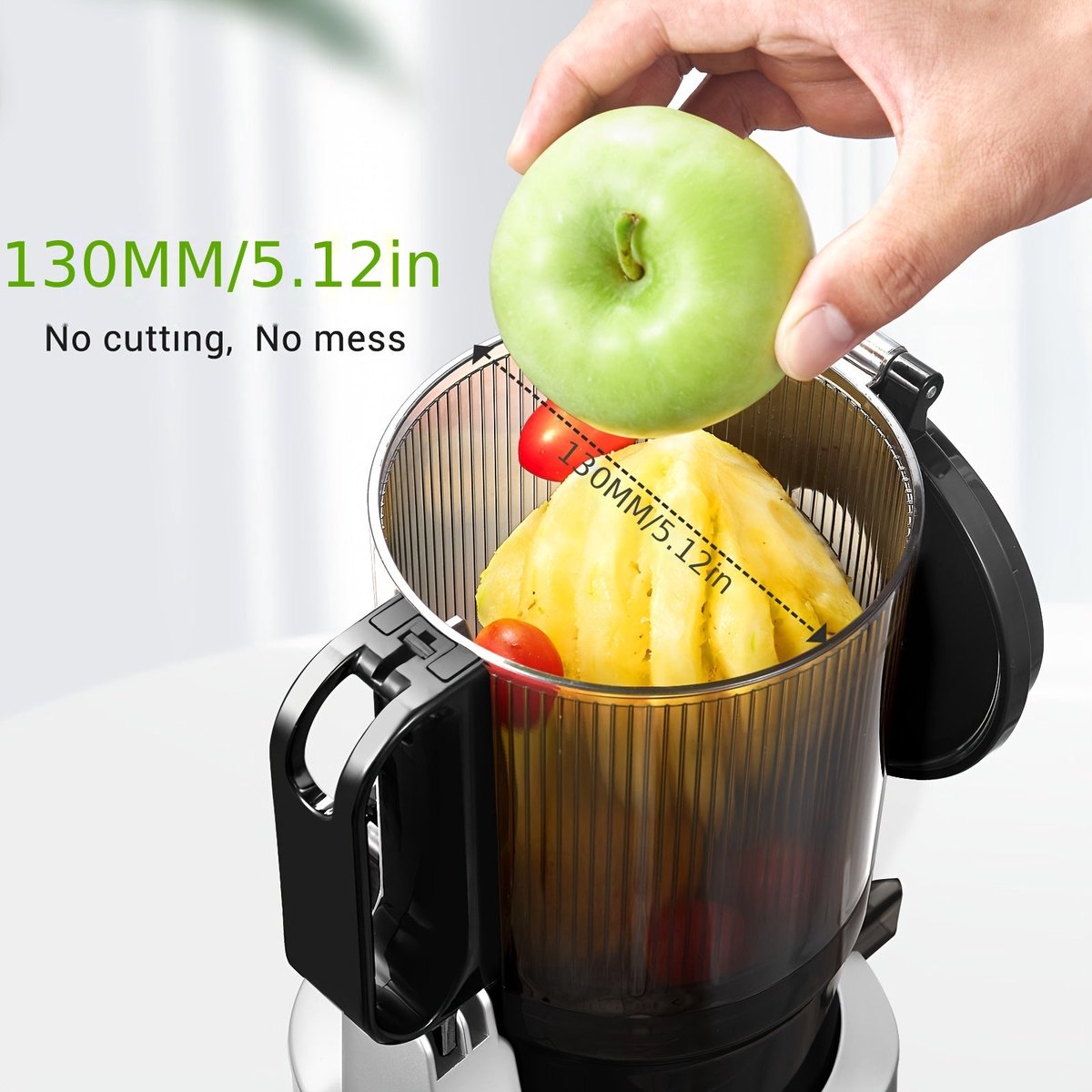 Wat vinden we goed aan de Slowjuicer zilver 1,8L - 135 mm vulopening