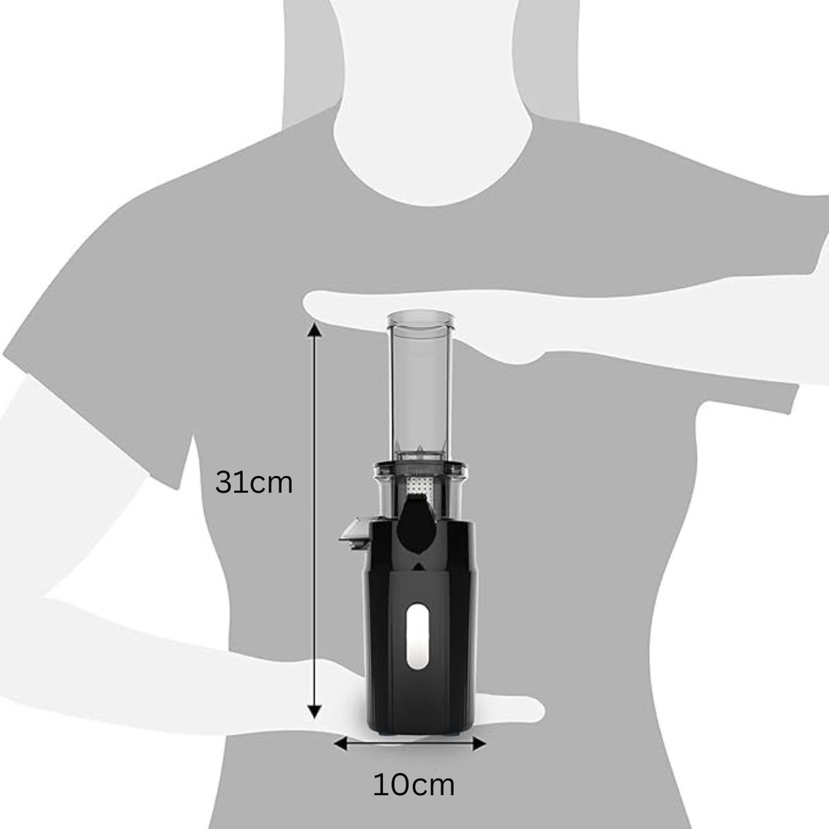 Slowjuicer zwart 3 snelheden 300ml