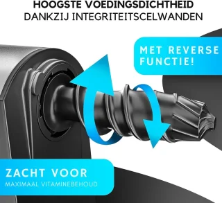 SNJY® Slowjuicer Zwart/Zilver