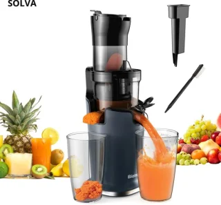 SOLVA Slowjuicer Sapcentrifuge Zwart