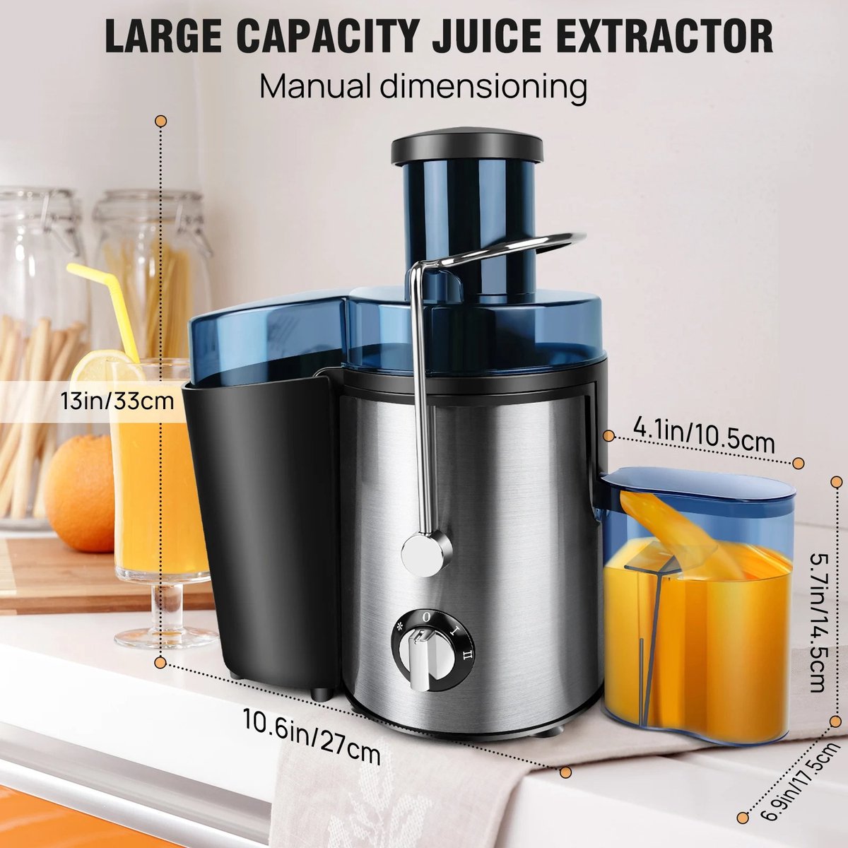 Stemily Slowjuicer Sapcentrifuge RVS 500ML