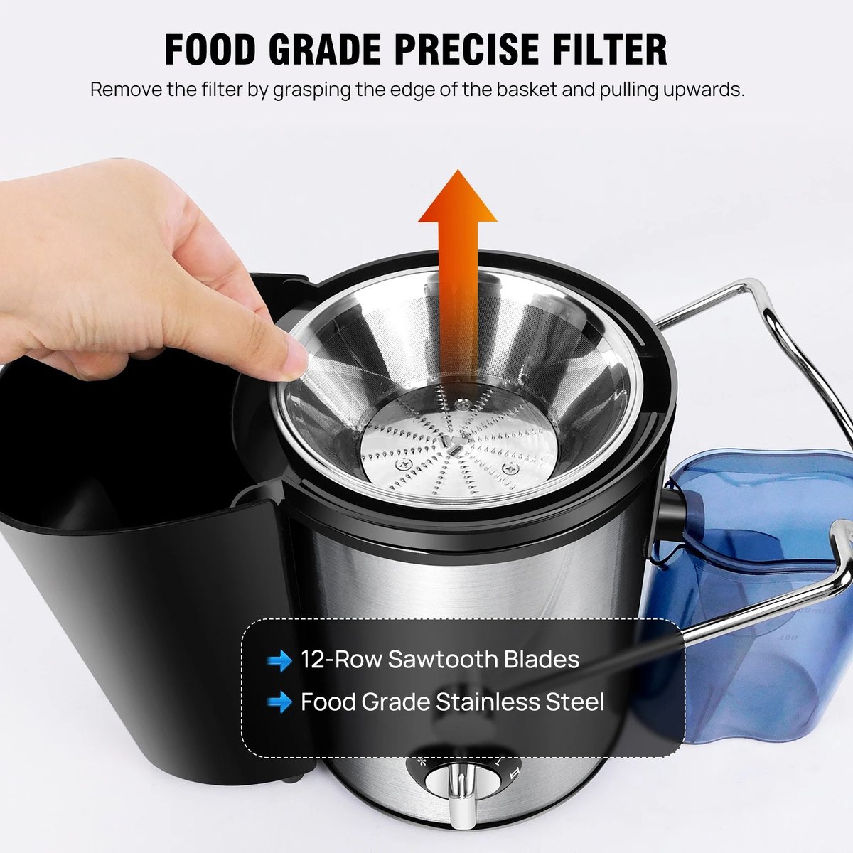 Stemily Slowjuicer Sapcentrifuge RVS 500ML