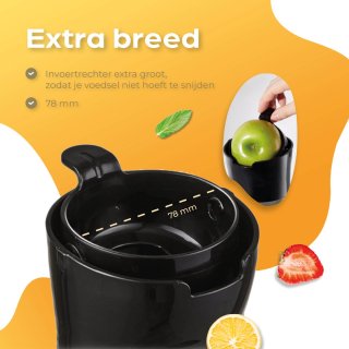 V&M Healthy Slowjuicer Antraciet 800 ml