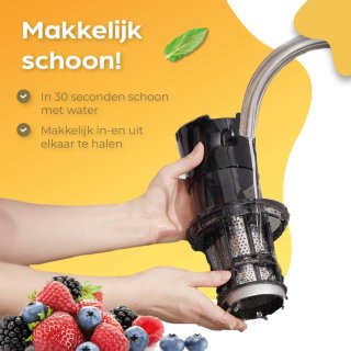 V&M Healthy Slowjuicer Antraciet 800 ml