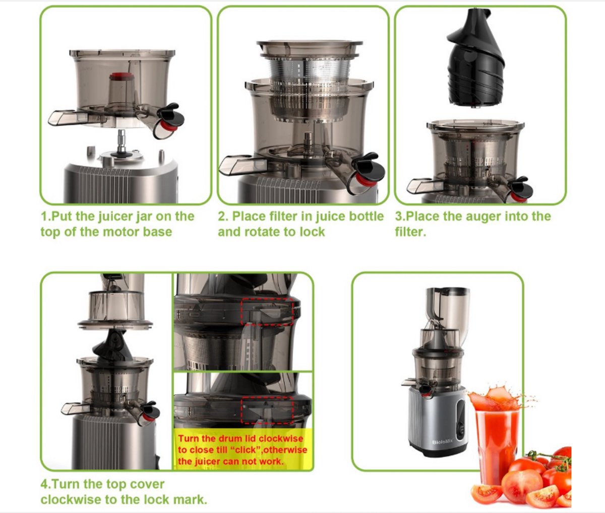 Wat vinden we goed aan de WNHB Slowjuicer Cold Press Sapcentrifuge 200W Groot Formaat