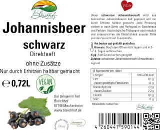 Zwarte bessensap 3 x 720 ml