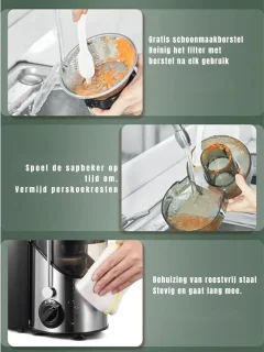 Wat vinden we goed aan de Zyrex Sapcentrifuge Slowjuicer Zilver